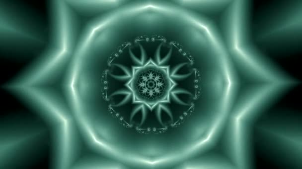 Transfusion Various Abstract Fractal Ornaments Pale Green Color — Stock Video