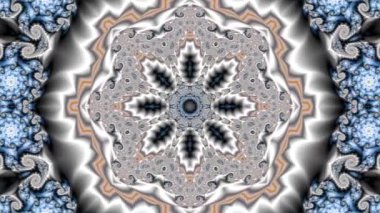 bir çocuk kaleydoskopunun çalışmasını canlandıran bir animasyon. Döndürme ve çeşitli süslemelerle.