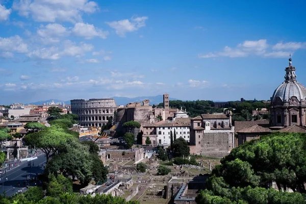 Rom Italien Juni 2018 Colosseum Och Fori Imperiali Monument Besöks — Stockfoto