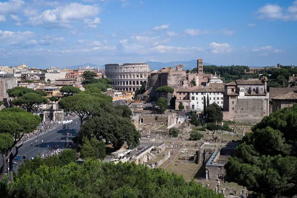 Rom Italien Juni 2018 Colosseum Och Fori Imperiali Monument Besöks — Stockfoto