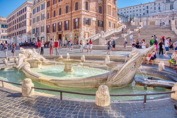 Piazza di Spagna, na cidade de Roma, Itália — Fotografia de Stock