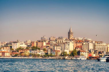 İstanbul 'daki galata kulesinin manzarası