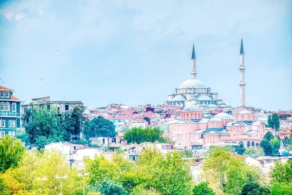 Mešita v Istanbulu s minarety — Stock fotografie