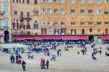 Piazza del campo Siena, İtalya