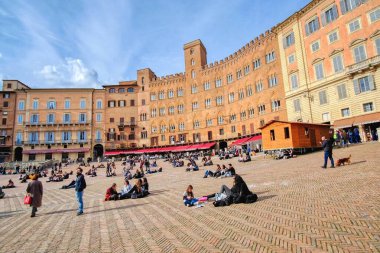 Piazza del campo Siena, İtalya