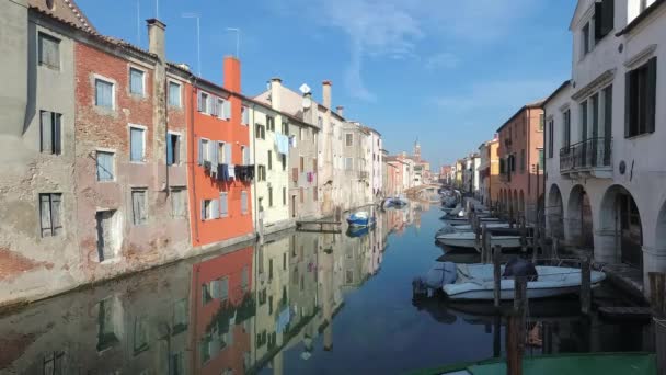 Chioggia Italia Febrero 2019 Vista Ciudad Chioggia Italia Pequeña Venecia — Vídeos de Stock