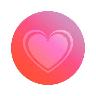 Romantik sembol pembe kalp. Sevgililer Günü için bir ikon. Bir festival tebrik kartı için bir öğenin tasarım kavramı. Düz tarzda bir vektör.