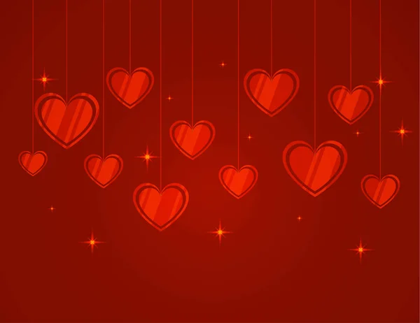 Fondo Con Banner Corazones Para Día San Valentín Fondo Para — Vector de stock