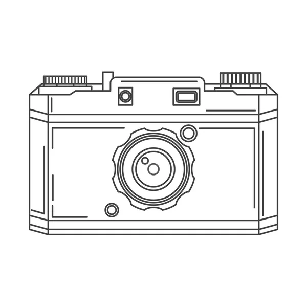 Retro Film Camera Modern Digital Camera Lens Icon Websites Professional — Stock Vector