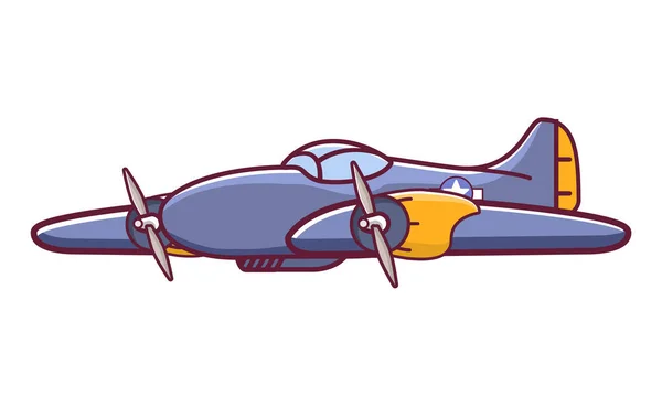Flugzeuge Jagdflugzeug amerikanischer Bomber.2. Weltkrieg Flugzeuge der USA. — Stockvektor