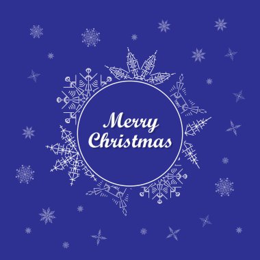 Mutlu Noeller kış festivali posteri. Düşen kar taneleri. Tebrik kartı, afiş.