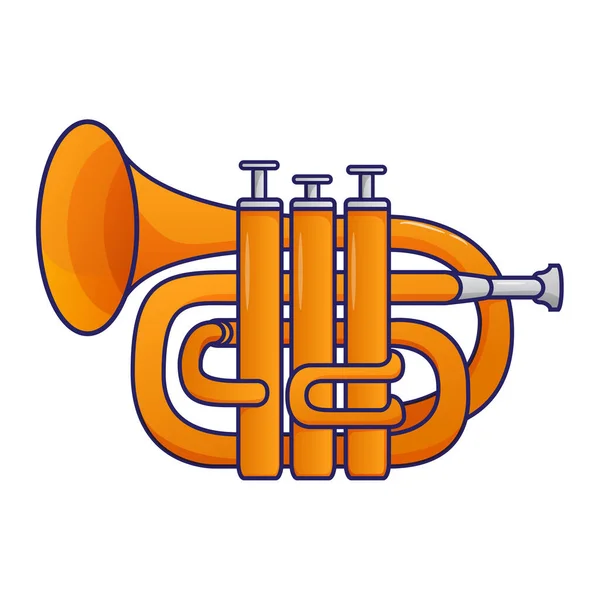 Trumpet wind musical instrument.Concept for classical music and jazz. — Stock Vector