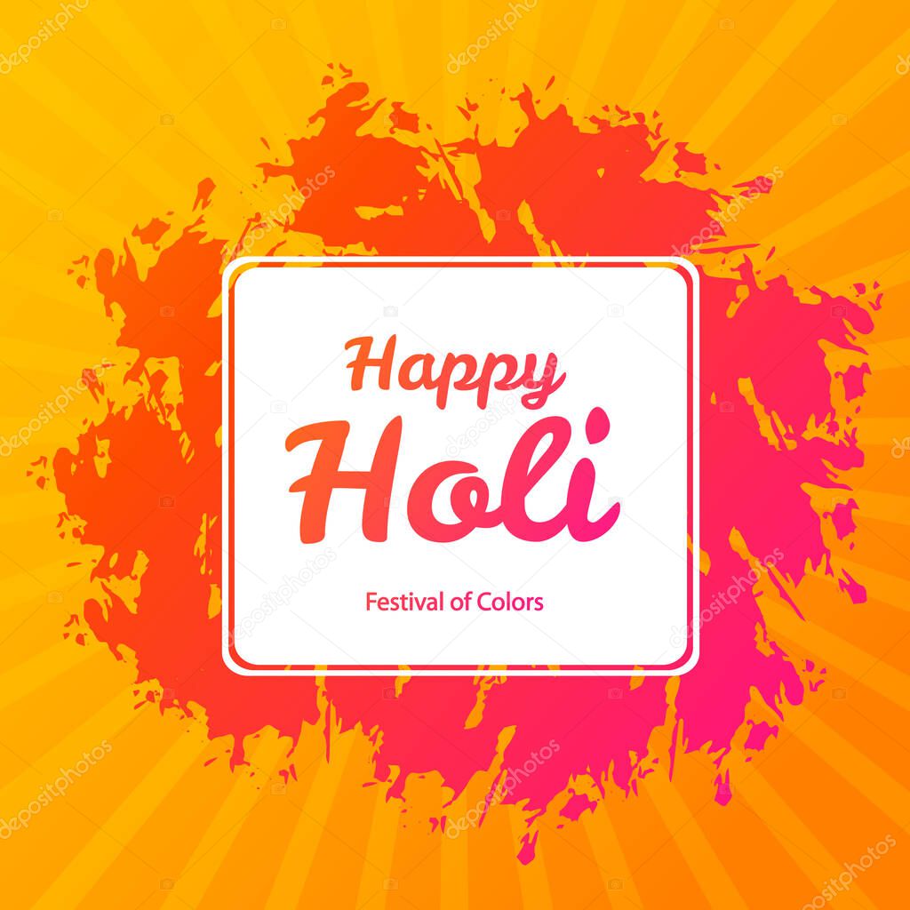 Happy holi. Spring festival of color. Indian holiday.