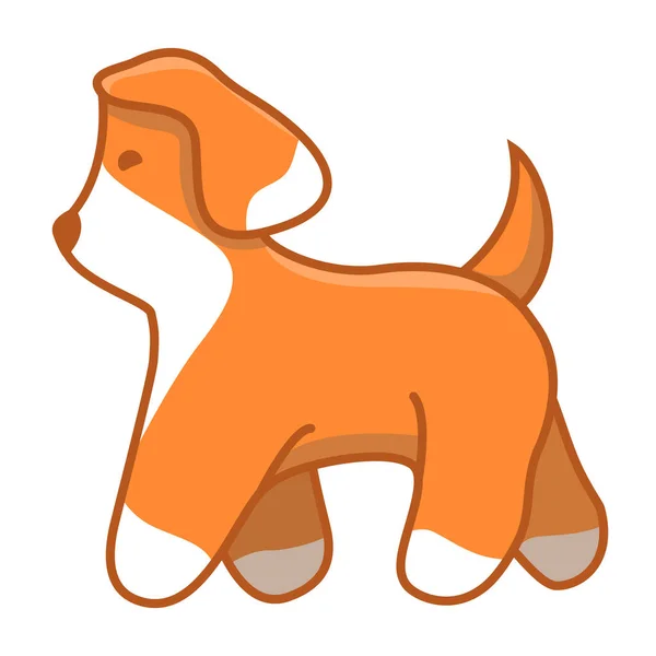 Cão pequeno. Animal de estimação. Cute puppy.Flat vetor ilustração. — Vetor de Stock