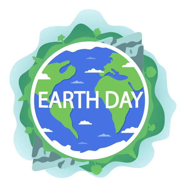 World day of the Earth.Save the planet banner, for environment safety. — Stock Vector