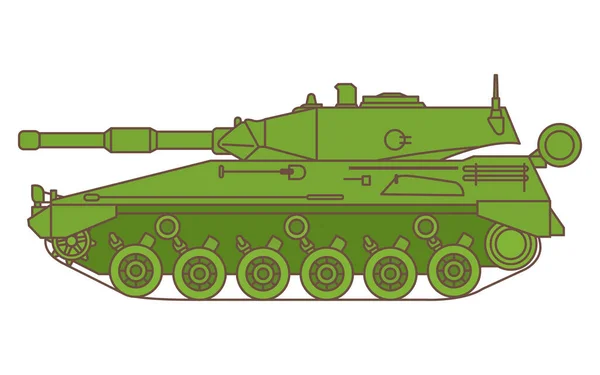 アルゼンチンの近代的な戦車。砲塔と銃を備えた装甲車. — ストックベクタ