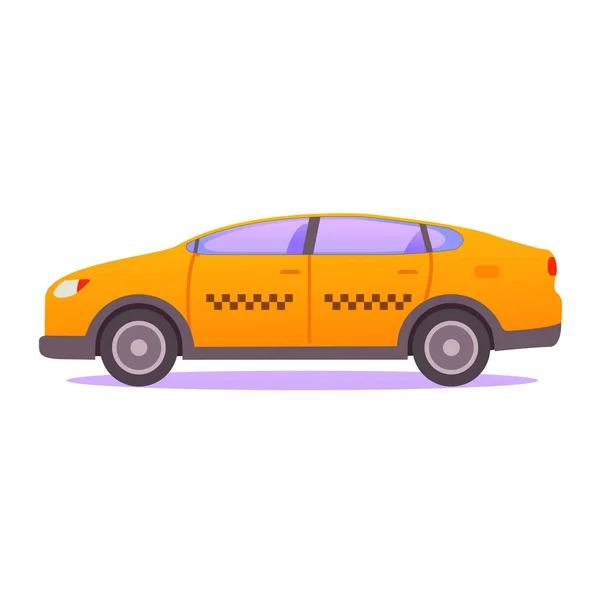 Taxi amarillo taxi icon.Vehicle city.Flat coche vector . — Archivo Imágenes Vectoriales