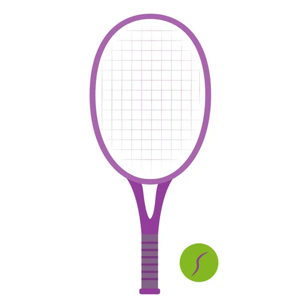 Pelotas de tenis y racquet.Sports, fitness, diseño de vectores. — Vector de stock