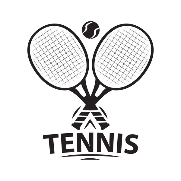 Tennisbälle und Schläger. Sport, Fitness, Vektordesign. — Stockvektor