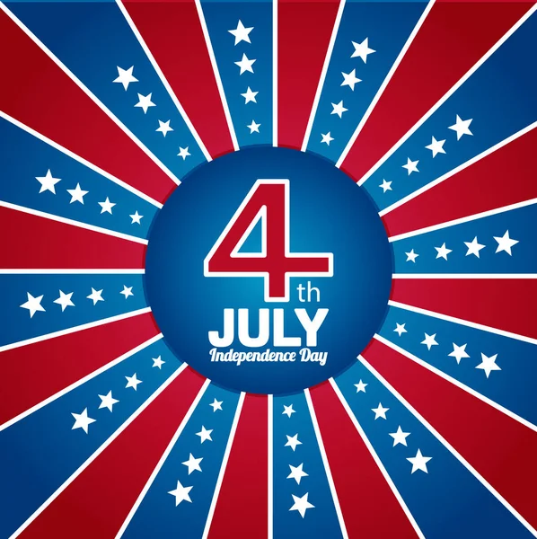 7月4日独立記念日アメリカバナーのデザインの概念. — ストックベクタ