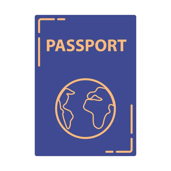 Ιθαγένεια διαβατηρίου. Γη του πλανήτη. Έγγραφο αναγνώρισης. — Διανυσματικό Αρχείο