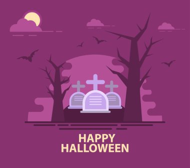 Cadılar Bayramı partisi. Kutlama kartı şablonu..