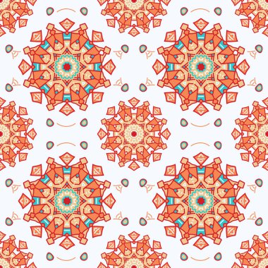 Geleneksel süsleme. Kusursuz desenli mandala. Dekoratif öğeler.