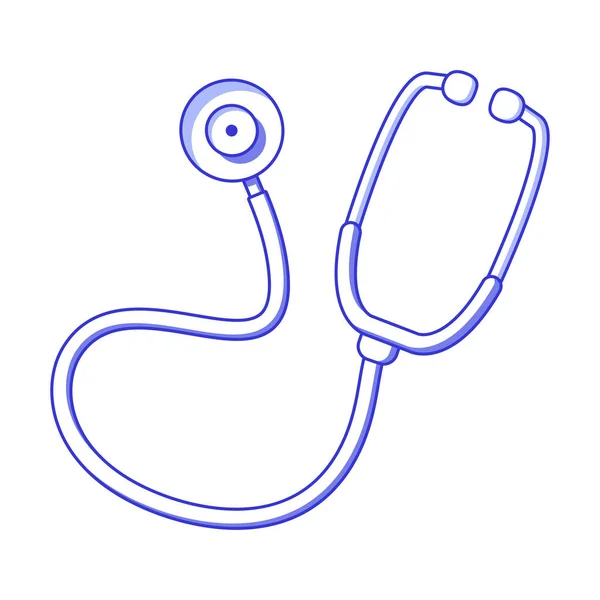 Stetoskop medicinsk ikon.Platt vektor.Isolerad på vit bakgrund. — Stock vektor