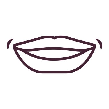 Kadınların gülen dudakları dış görünüş. Kız ağızları. Kırmızı ruj makyajı.