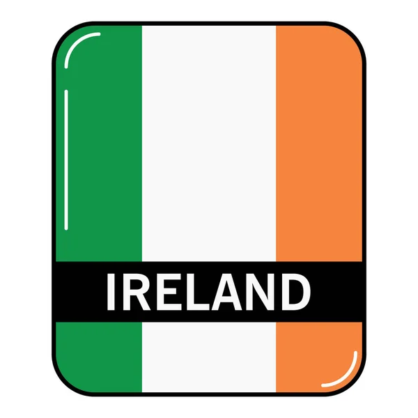 IrelandRepublic of Ireland.European country国旗和国旗. — 图库矢量图片