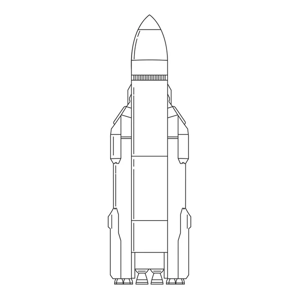 Βαριά μεταφορά πυραύλων για πτήση στο διάστημα και παραδόσεις φορτίου σε τροχιά. — Διανυσματικό Αρχείο