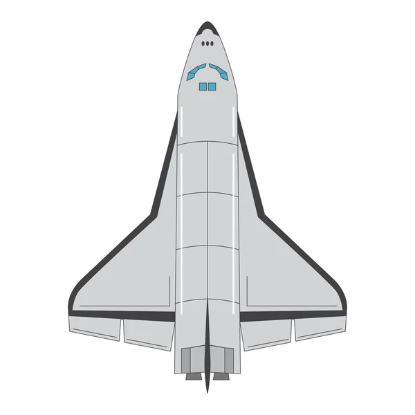 Vesmírná loď pro vědecké výzkumy a lety. Vesmírné vozidlo pro astronauty. — Stockový vektor