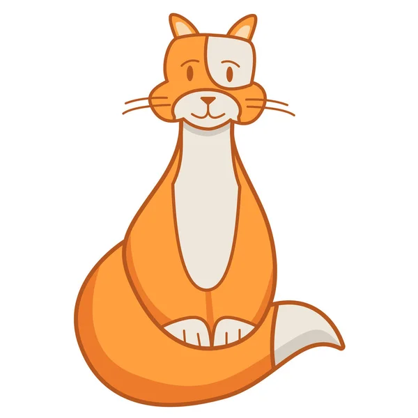 Conjunto de gatos. Personaje de dibujos animados gato animal. Vector plano. — Vector de stock