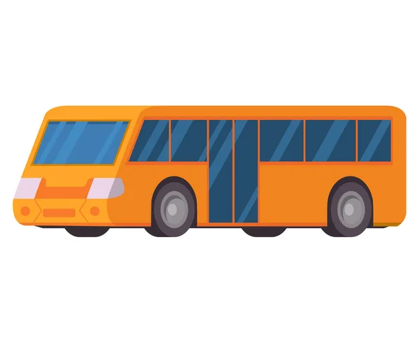 Желтый городской автобус. Векторная иллюстрация плоского стиля. Общественный транспорт. — стоковый вектор