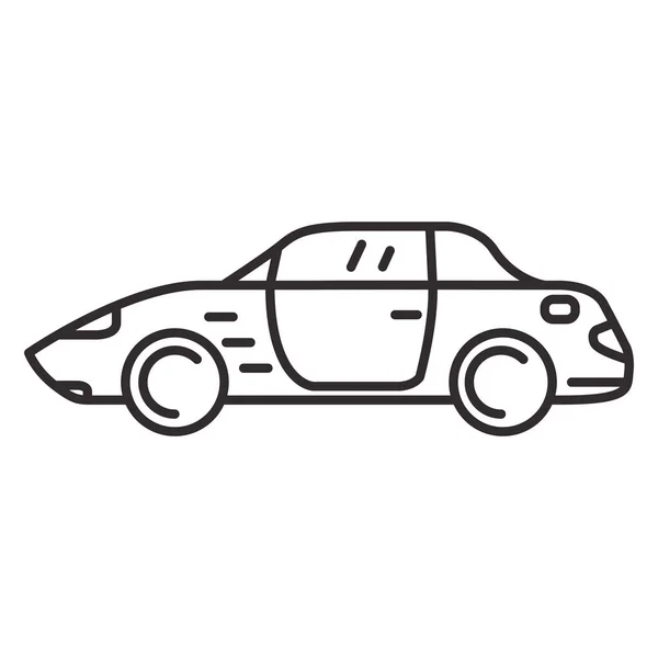 Coupe voiture de sport icône contour. Vecteur d'art linéaire. — Image vectorielle