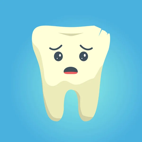 Caractère Emoji Concept de conception pour une clinique dentaire. — Image vectorielle