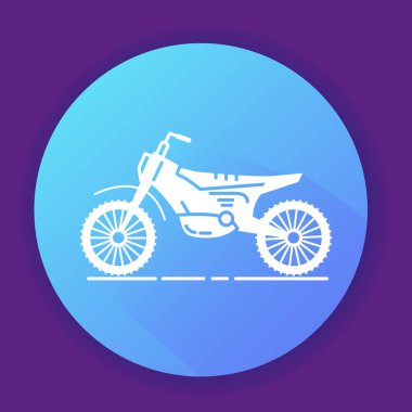 Simge motosikleti düz bir sanat tarzı bir vektör.