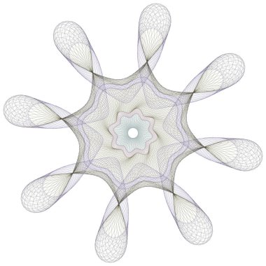 Guillochlu filigran rosetta. arka plan sertifika, diploma, Not için tasarım,