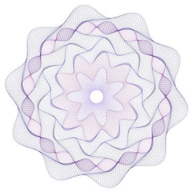 Arka plan filigranı, guilloche eleman tasarımı,