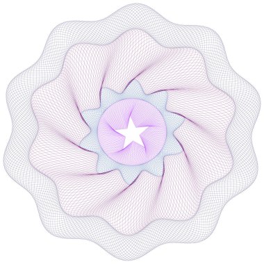 Arka plan filigranı, guilloche eleman tasarımı,