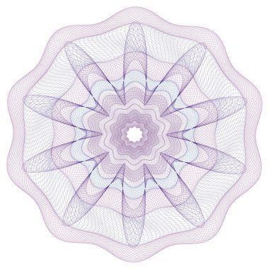 Arka plan filigranı, guilloche eleman tasarımı,