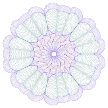 Arka plan filigranı, guilloche eleman tasarımı,