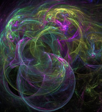 siyah arka plan üzerinde soyut renk fraktal patlama,