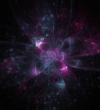 siyah arka plan üzerinde soyut renk fraktal patlama,