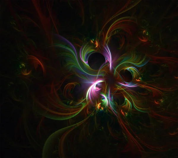 Multicolor Fractal Design Abstract Background Multiple Projects Science Music Art —  Fotos de Stock