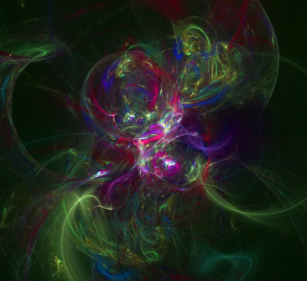 Багатобарвної Фрактальної Дизайн Анотація Фону Декількох Проектів Таких Наука Музика — стокове фото