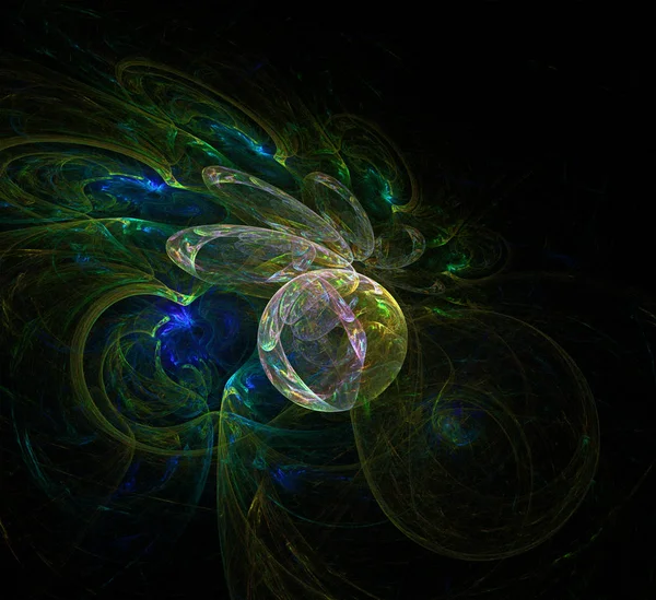 Многоцветный Фрактал Дизайн Абстрактный Фон Нескольких Проектов Таких Наука Музыка — стоковое фото