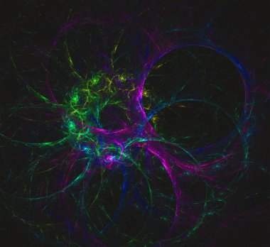  Uzak bir galaksideki yıldızlar, toz ve gaz bulutsusu. Gezegen ve galaksinin yıldızları serbest alanda, çok renkli fraktal 3D tasarım bilim, müzik, sanat, ruhsal teknoloji gibi birçok proje için soyut arkaplan, 