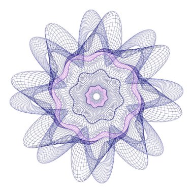 Filigran, Guilloche Rosetta, sertifika için arkaplan tasarımı, 