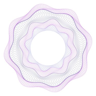 Filigran, Guilloche Rosetta, sertifika için arkaplan tasarımı, 